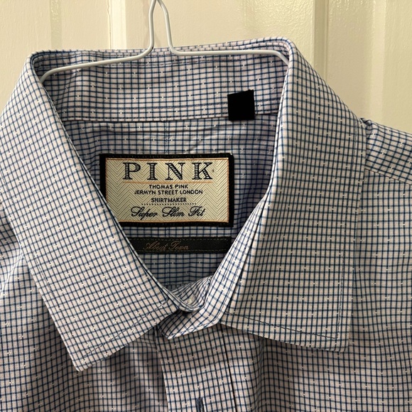 PINK Victoria's Secret Other - PINK brand men’s slim fit dress shirt (15-1/2 collar) blue/pink/white check